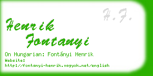 henrik fontanyi business card