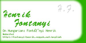 henrik fontanyi business card